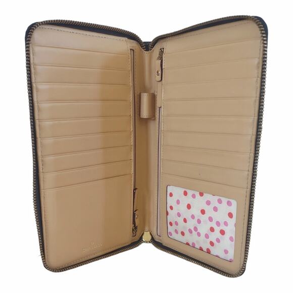 KATE SPADE Leather Wellesley Zip Around Travel Wallet for Passport & Documents - Picture 9 of 13
